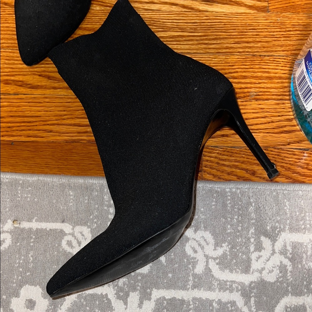 Steve Madden sock Black Ankle Boots